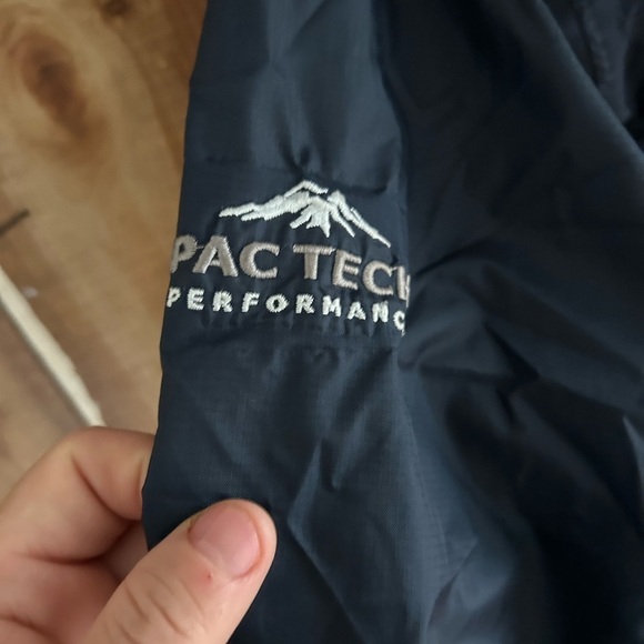 Pac Tech Performance Waterproof Jacket Black Hiking/ Fishing Size Y Small 8 - Picture 3 of 11